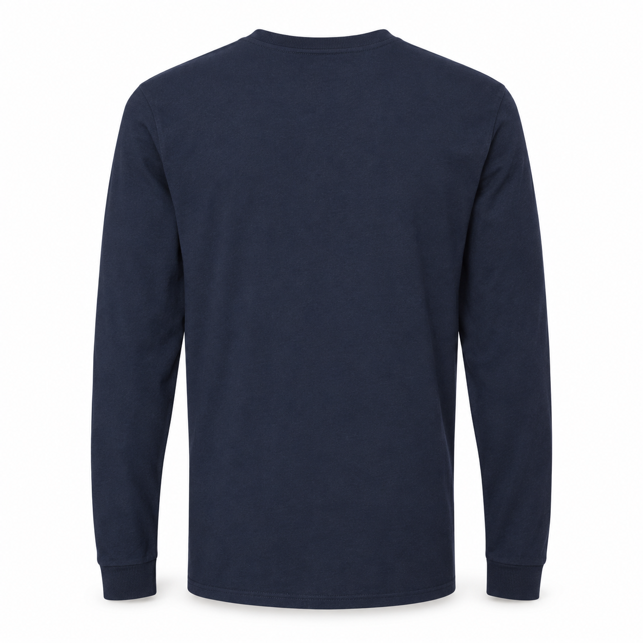 Men's Alexander McQueen Cotton Long Sleeve T-Shirt navy rear view
