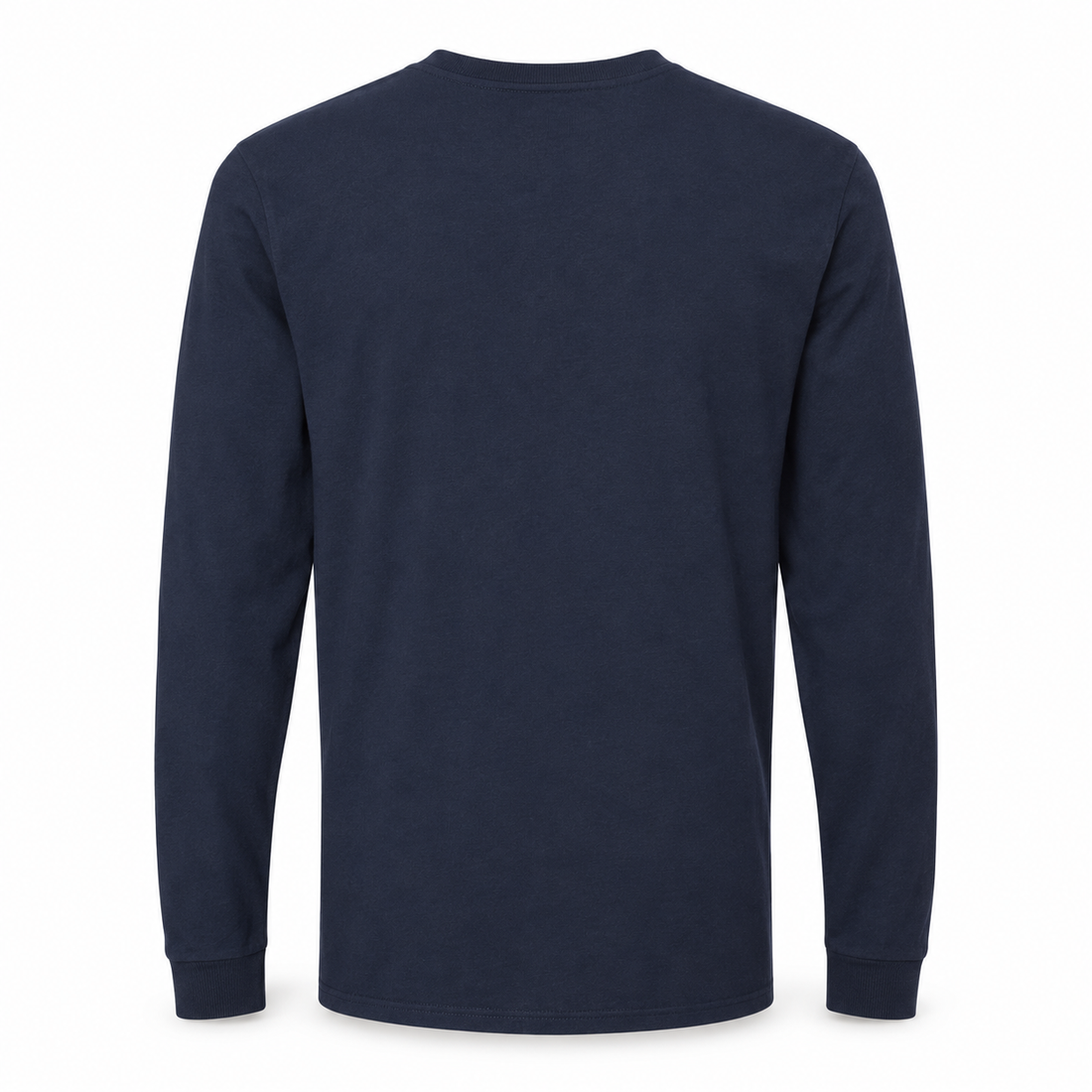 Men's Alexander McQueen Cotton Long Sleeve T-Shirt navy rear view