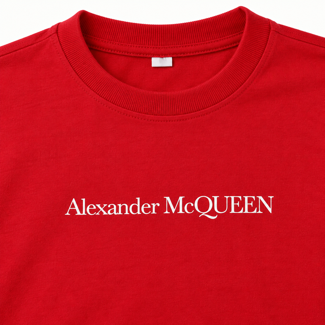 Men's Alexander McQueen Cotton Long Sleeve T-Shirt red print detail