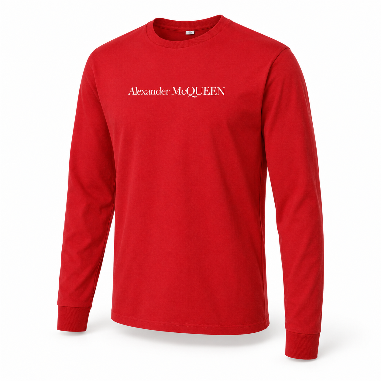 Men's Alexander McQueen Cotton Long Sleeve T-Shirt red alternate angle