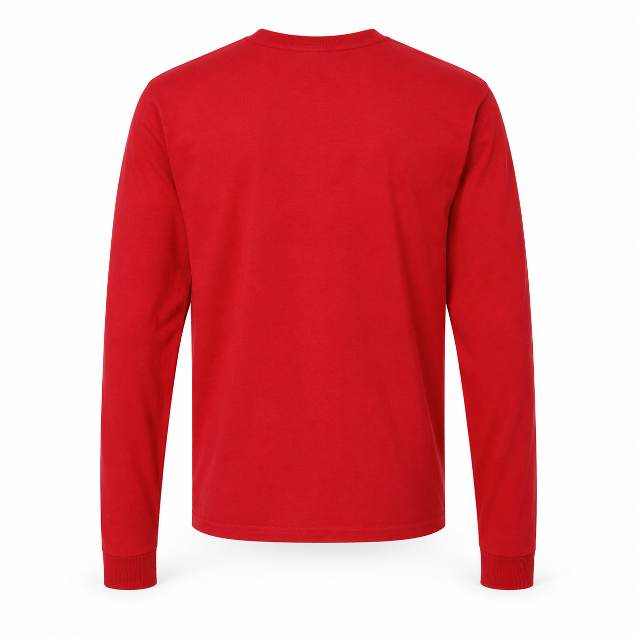 Men's Alexander McQueen Cotton Long Sleeve T-Shirt red rear view