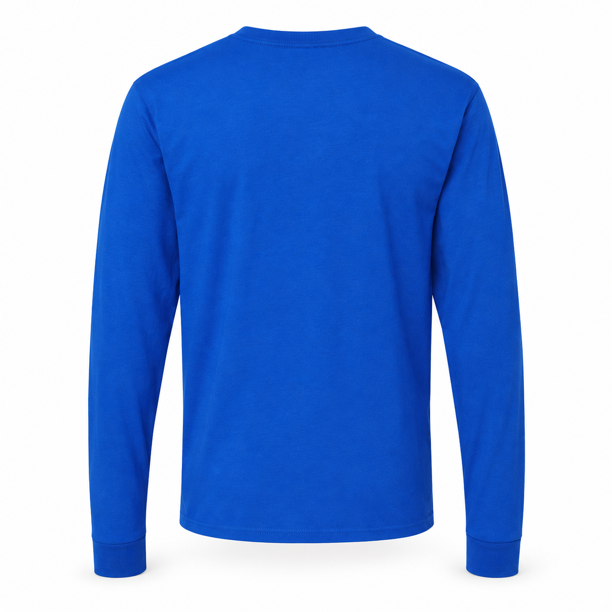 Men's Alexander McQueen Cotton Long Sleeve T-Shirt royal blue rear view