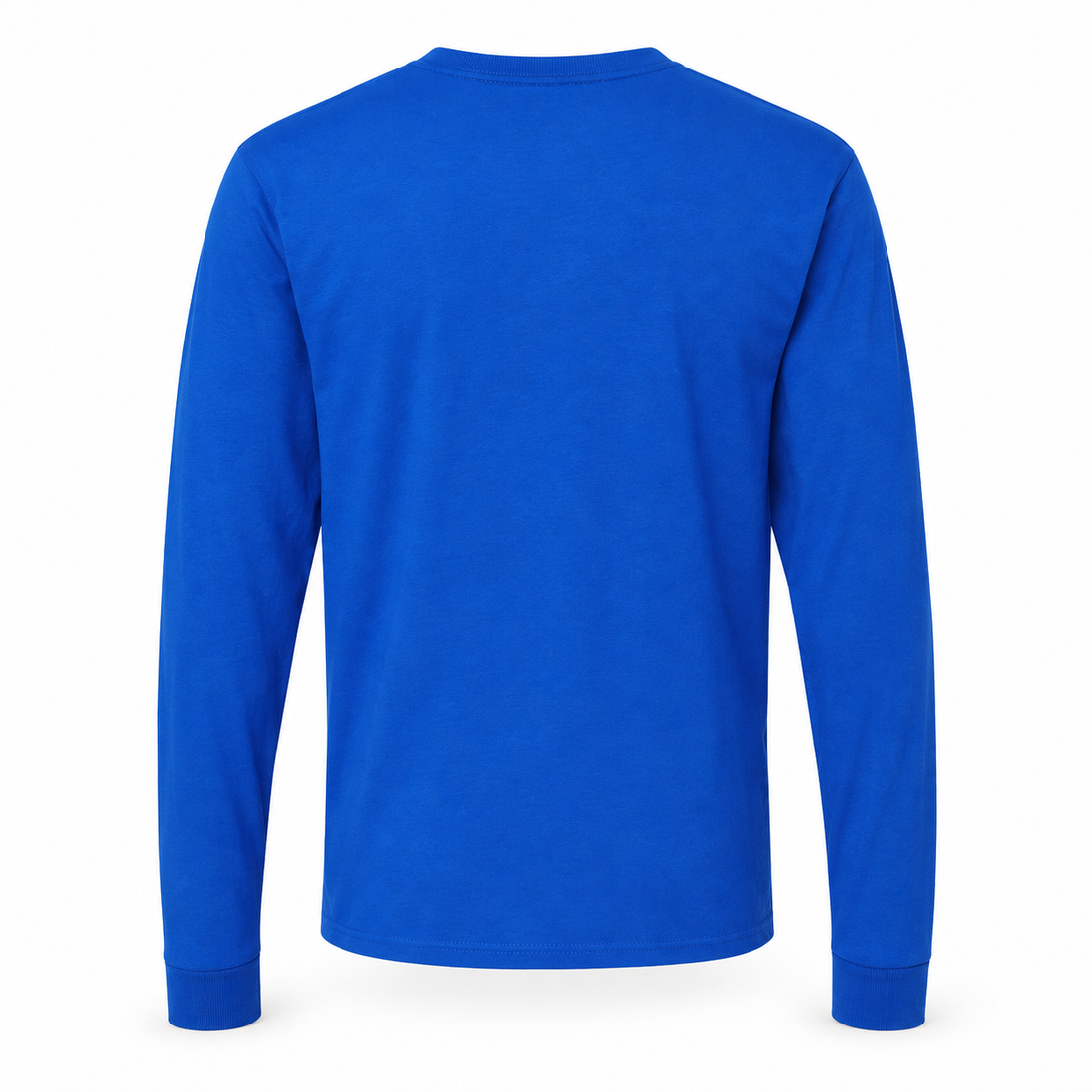 Men's Alexander McQueen Cotton Long Sleeve T-Shirt royal blue rear view