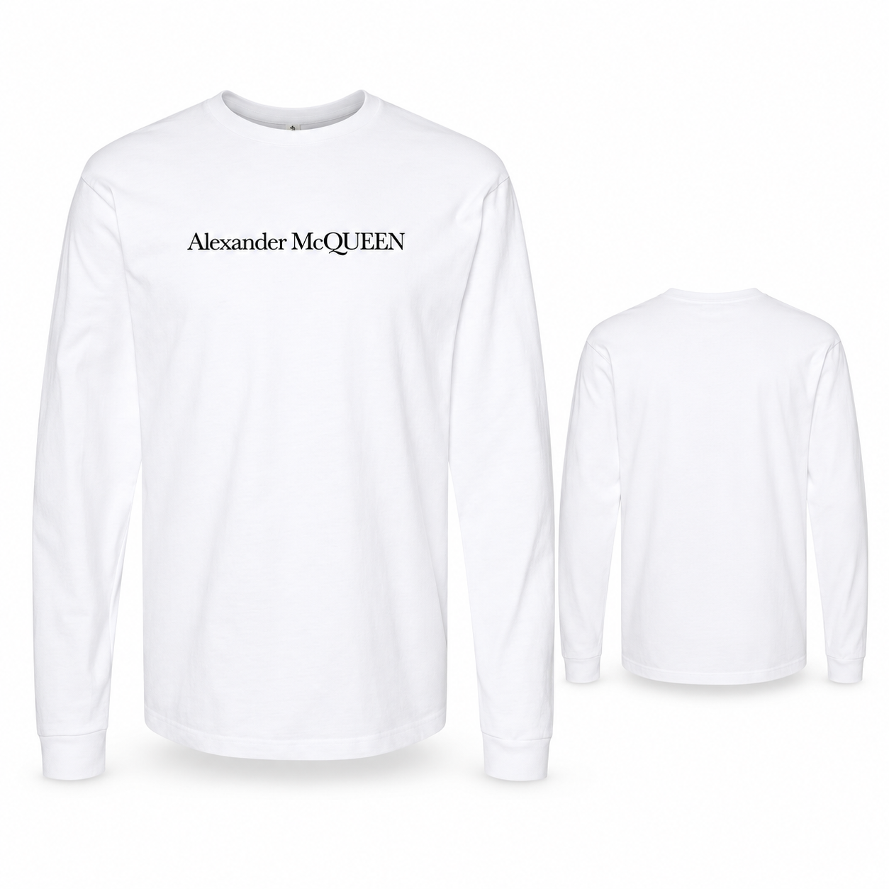 Men's Alexander McQueen Cotton Long Sleeve T-Shirt white main view
