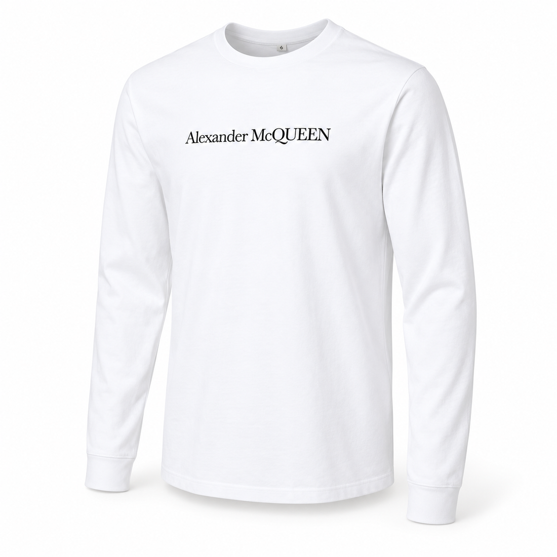 Men's Alexander McQueen Cotton Long Sleeve T-Shirt white alternate angle