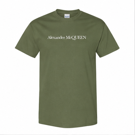 Men's Alexander McQueen Cotton T-Shirt | Color: Army Green | Image 1