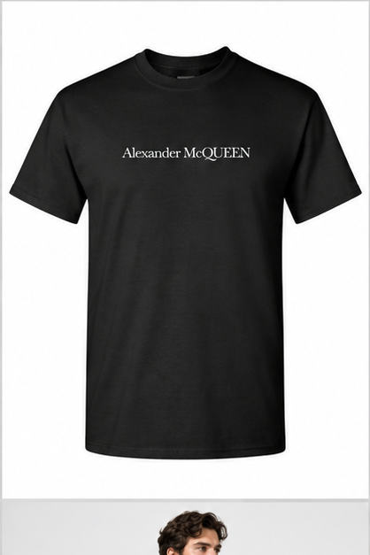 Men's Alexander McQueen Cotton T-Shirt | Color: Black | Image 1