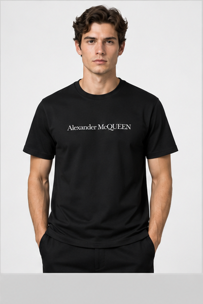 Men's Alexander McQueen Cotton T-Shirt | Color: Black | Image 3