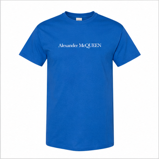 Men's Alexander McQueen Cotton T-Shirt | Color: Blue | Image 1