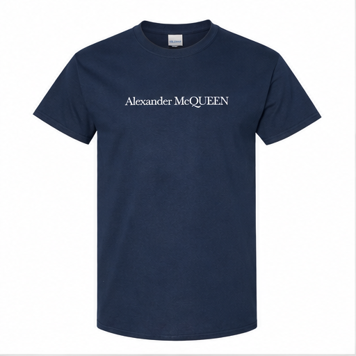 Men's Alexander McQueen Cotton T-Shirt | Color: Navy | Image 1