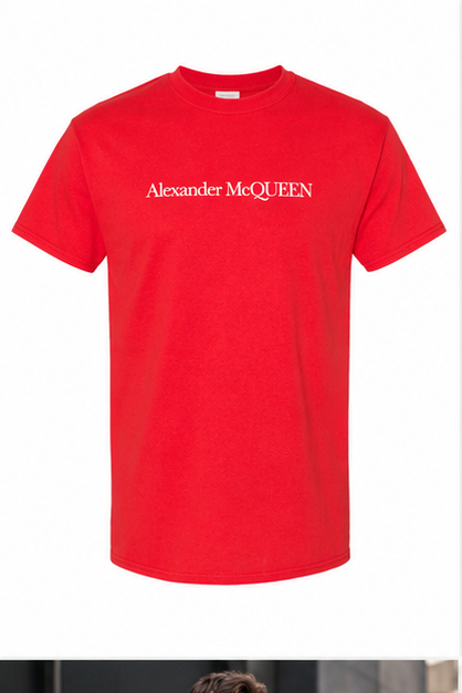 Men's Alexander McQueen Cotton T-Shirt | Color: Red | Image 1