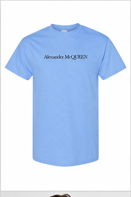 Men's Alexander McQueen Cotton T-Shirt | Color: Sky Blue | Image 1