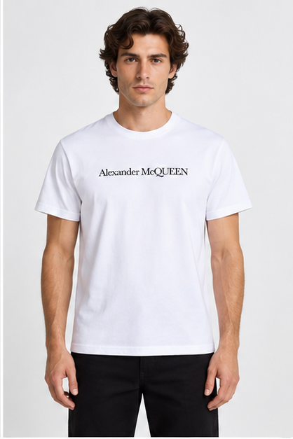 Men's Alexander McQueen Cotton T-Shirt | Color: White | Image 3