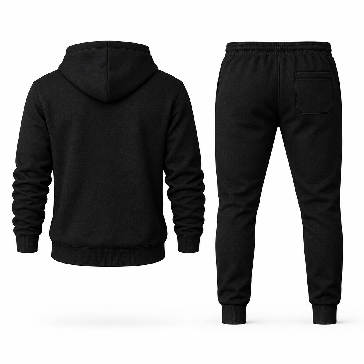 Men's Alexander McQueen Hoodie Joggers Set in Black — back view