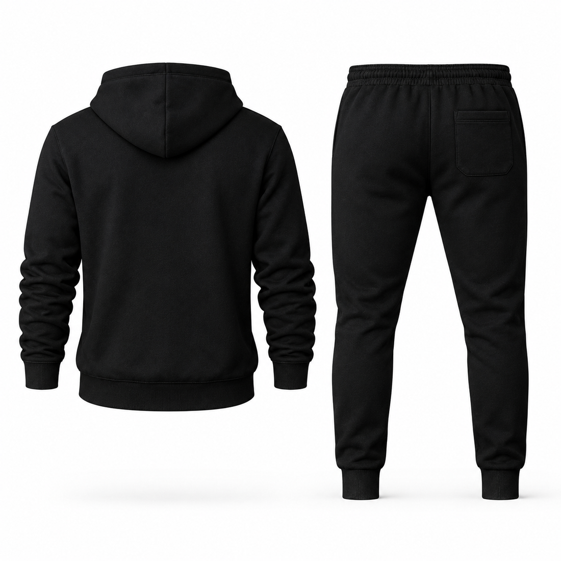 Men's Alexander McQueen Hoodie Joggers Set in Black — back view