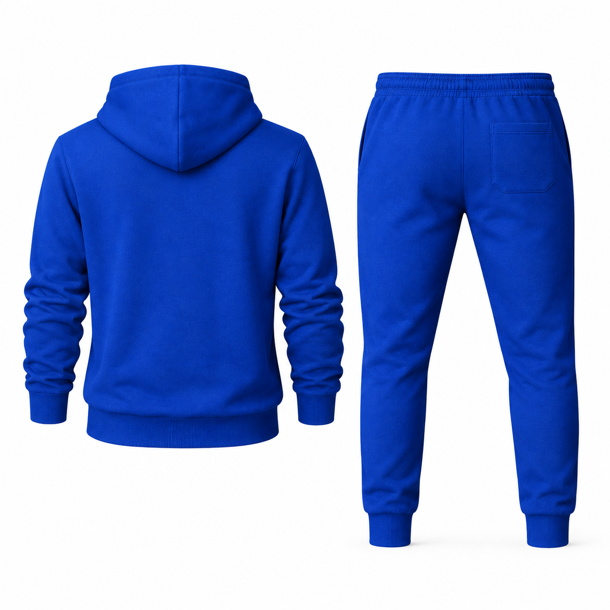 Men's Alexander McQueen Hoodie Joggers Set in Blue — back view