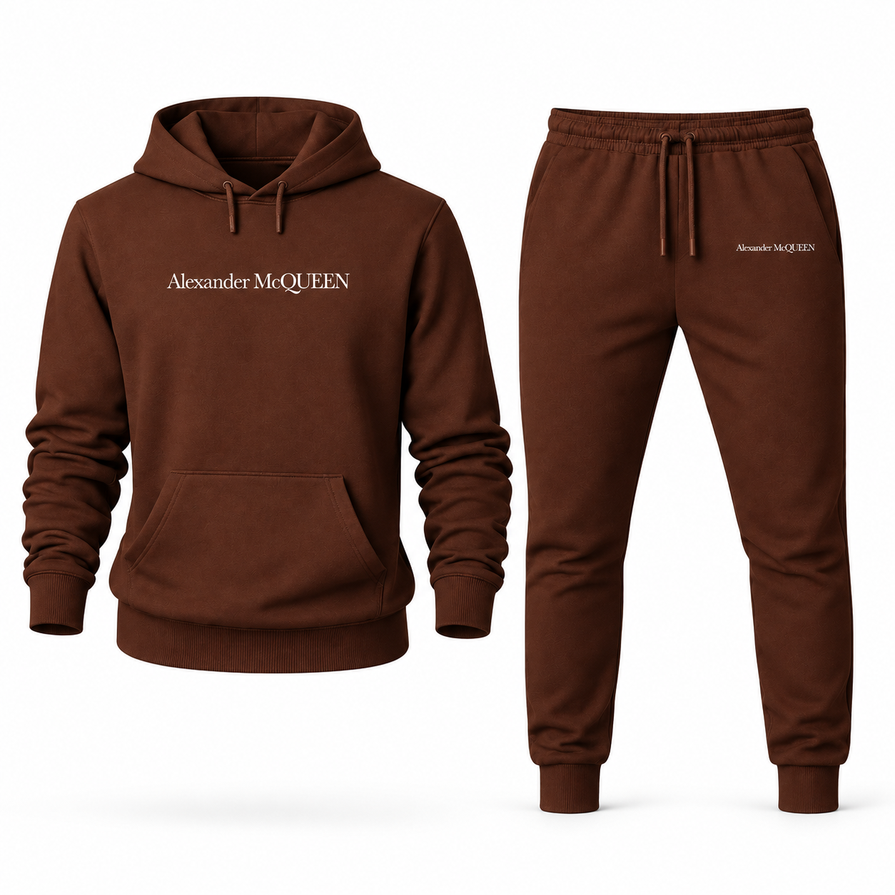 Men's Alexander McQueen Hoodie Joggers Set in Brown — hero view