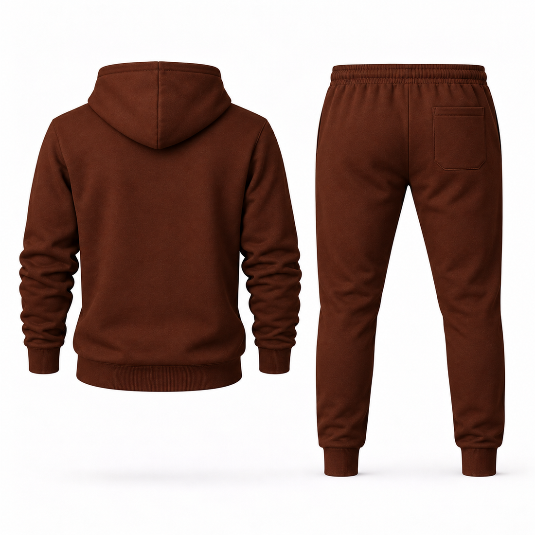 Men's Alexander McQueen Hoodie Joggers Set in Brown — back view