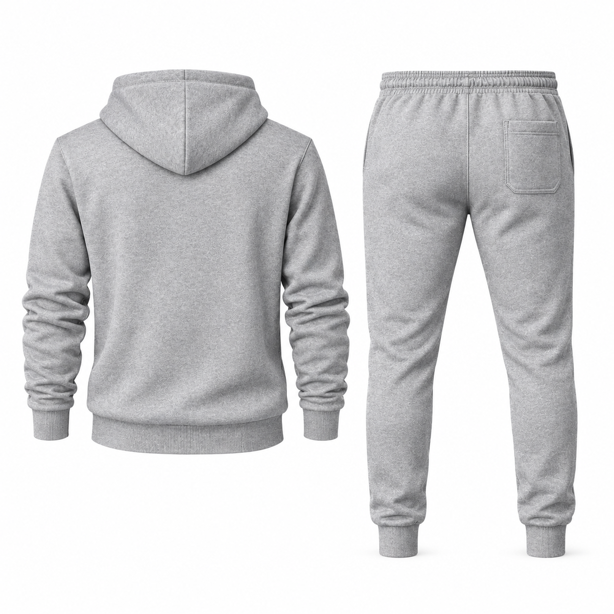 Men's Alexander McQueen Hoodie Joggers Set in Grey — back view