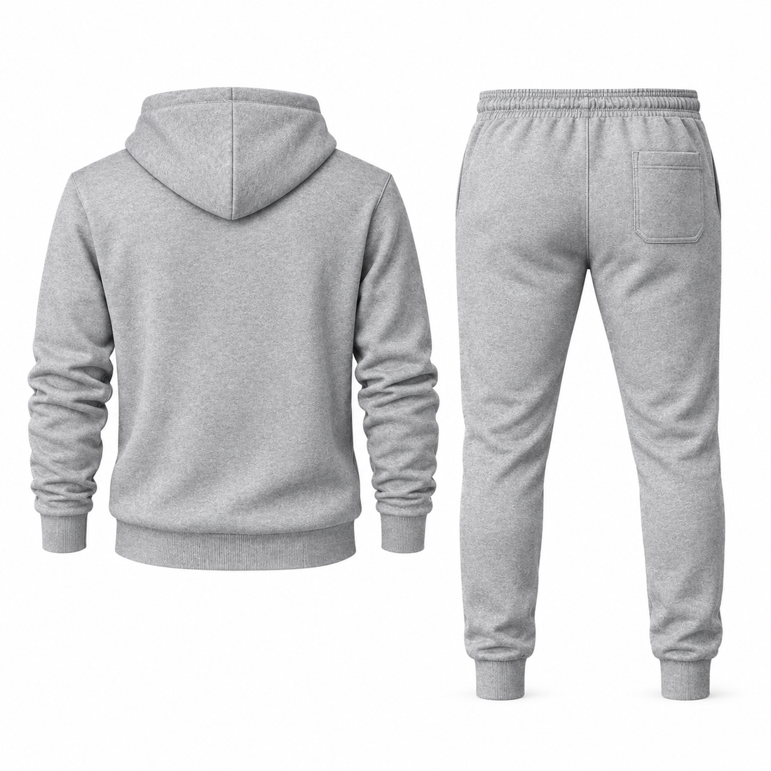Men's Alexander McQueen Hoodie Joggers Set in Grey — back view