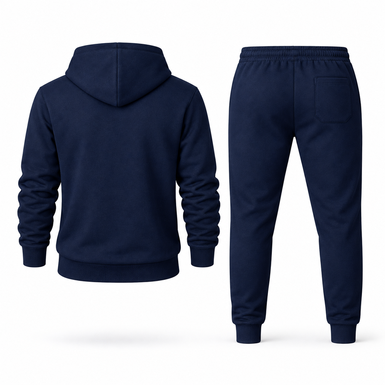 Men's Alexander McQueen Hoodie Joggers Set in Navy — back view