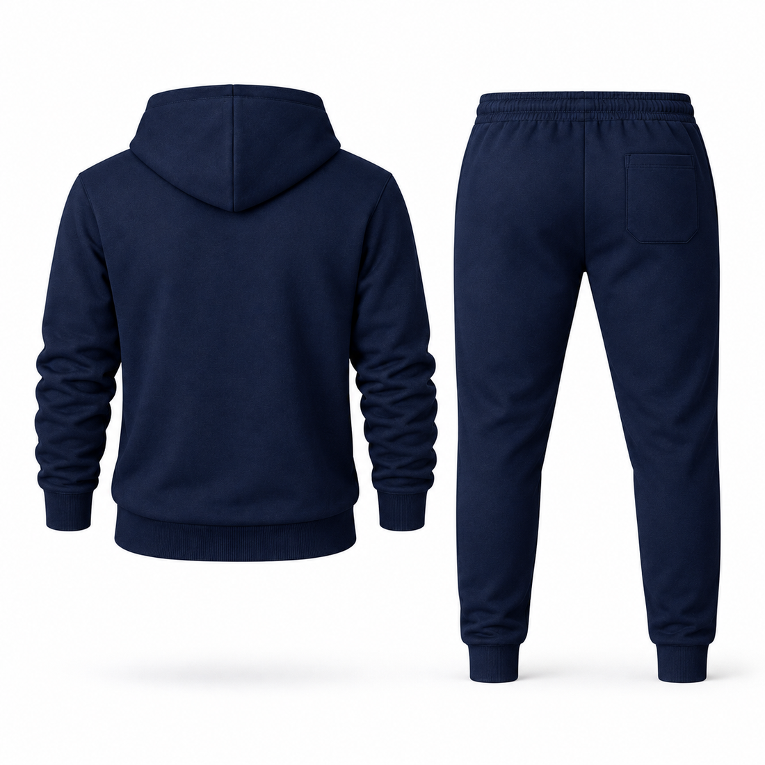 Men's Alexander McQueen Hoodie Joggers Set in Navy — back view