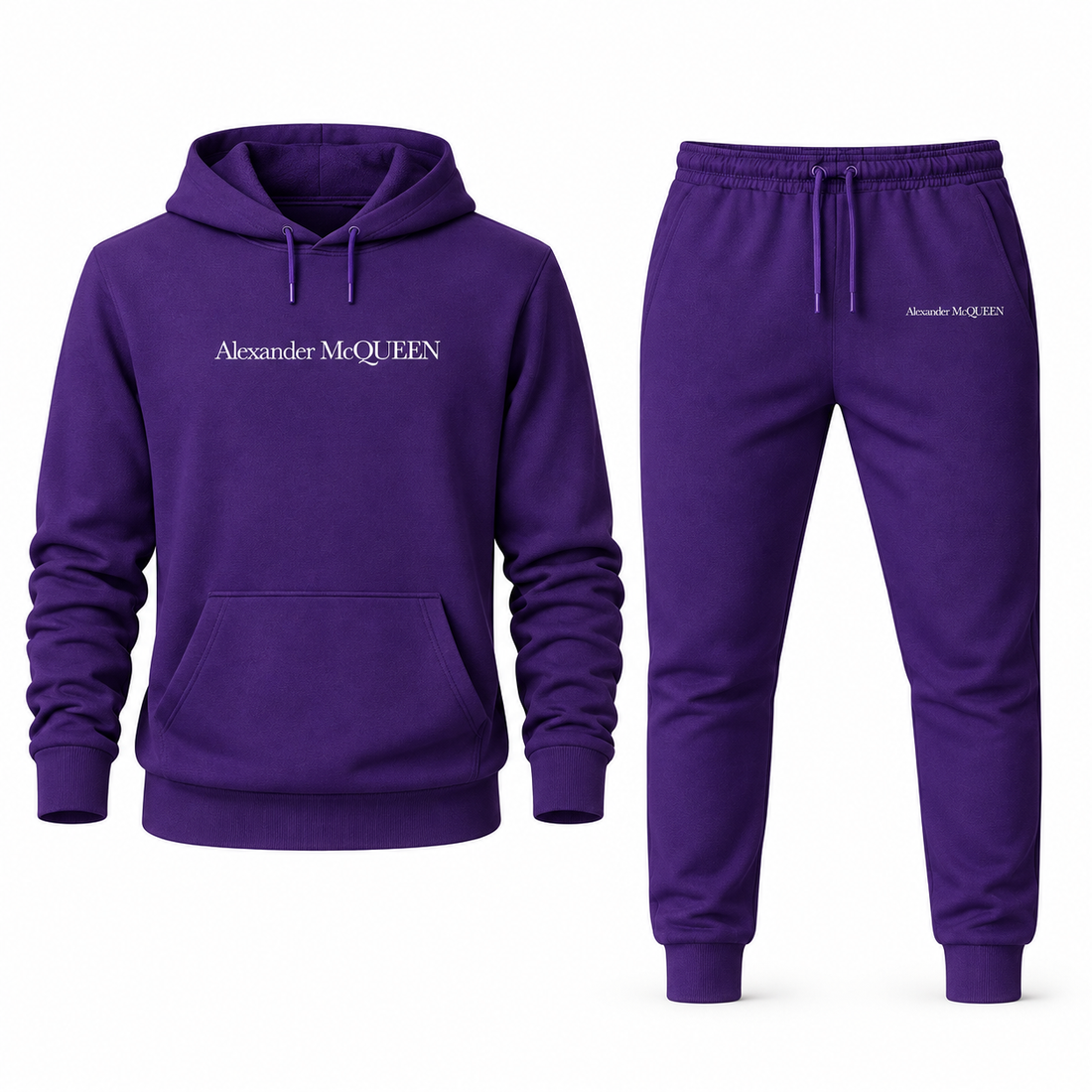 Men's Alexander McQueen Hoodie Joggers Set in Purple — hero view