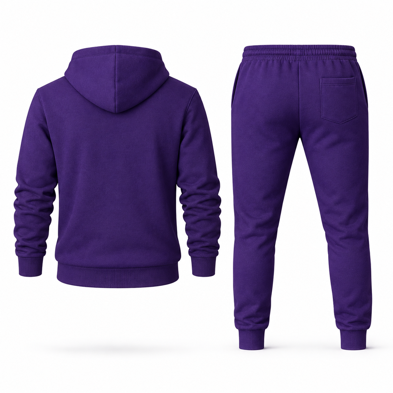 Men's Alexander McQueen Hoodie Joggers Set in Purple — back view
