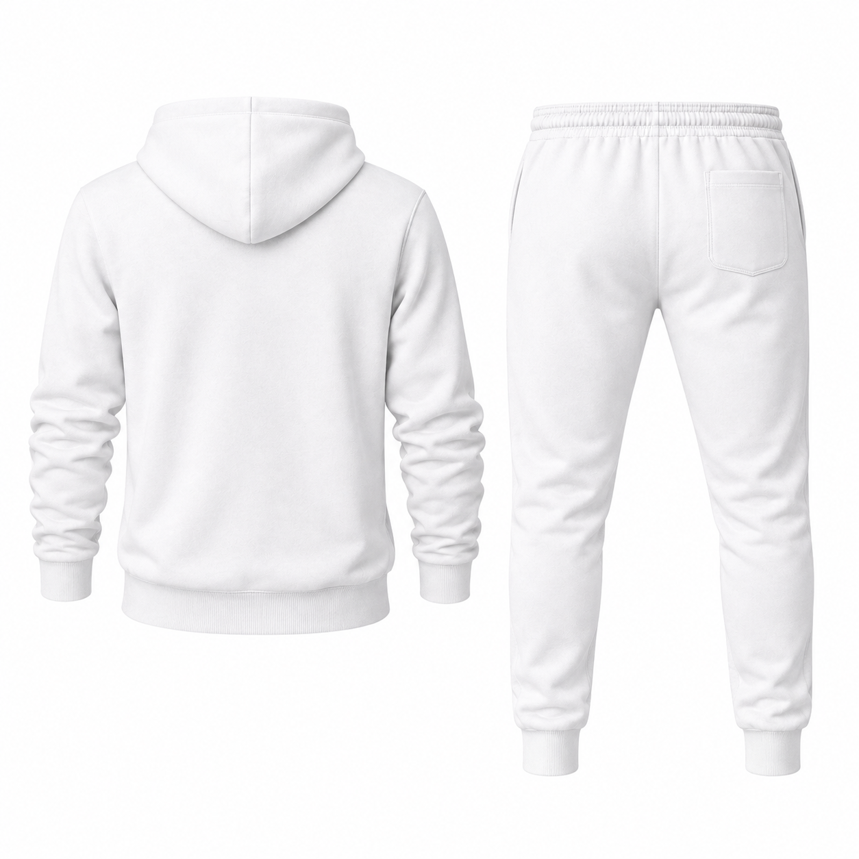 Men's Alexander McQueen Hoodie Joggers Set in White — back view