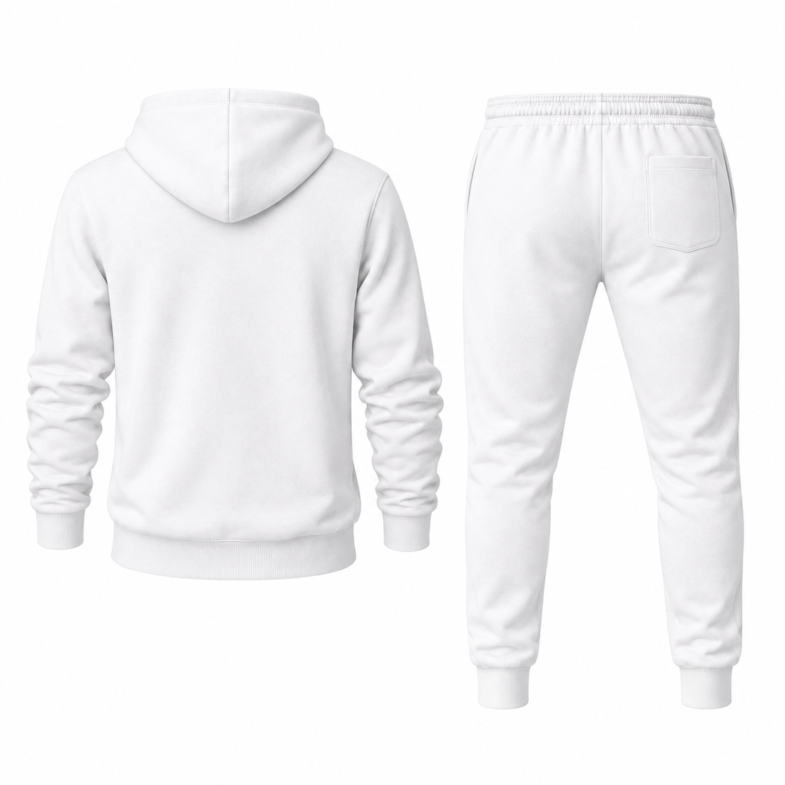Men's Alexander McQueen Hoodie Joggers Set in White — back view