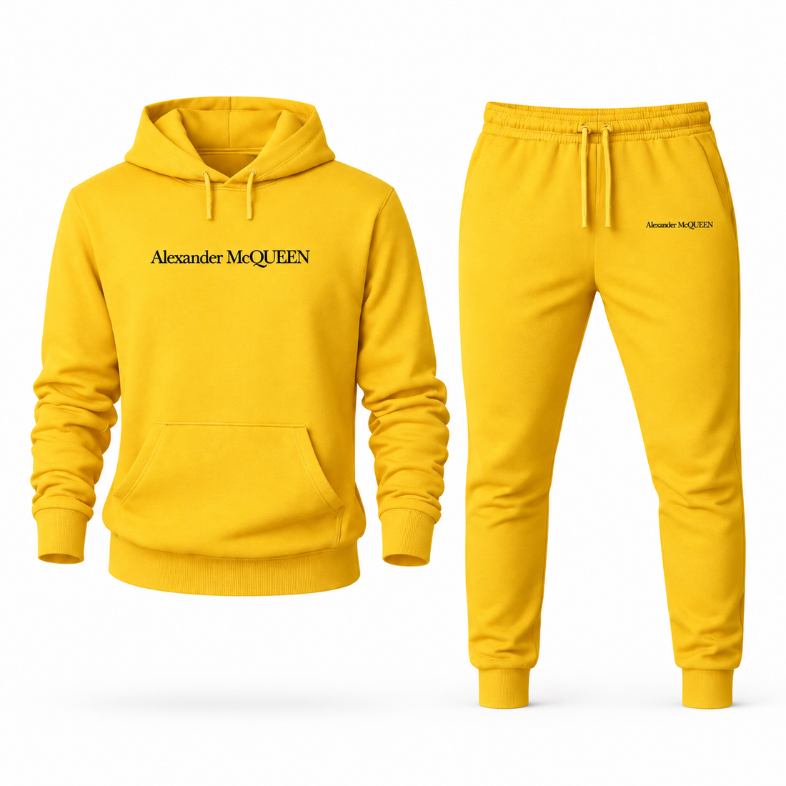 Men's Alexander McQueen Hoodie Joggers Set in Yellow — hero view
