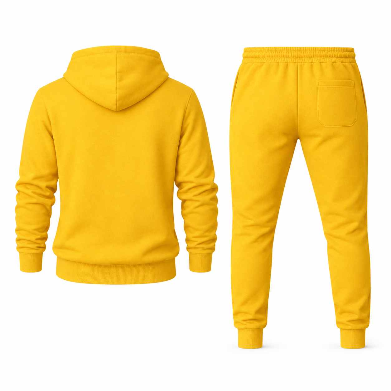 Men's Alexander McQueen Hoodie Joggers Set in Yellow — back view