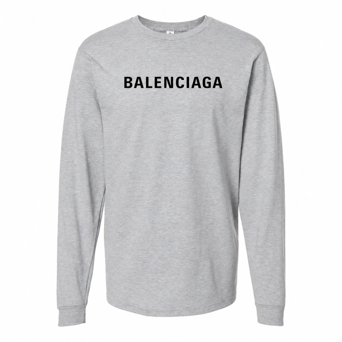 Men's Balenciaga Cotton Long Sleeve T-Shirt in Grey — hero view