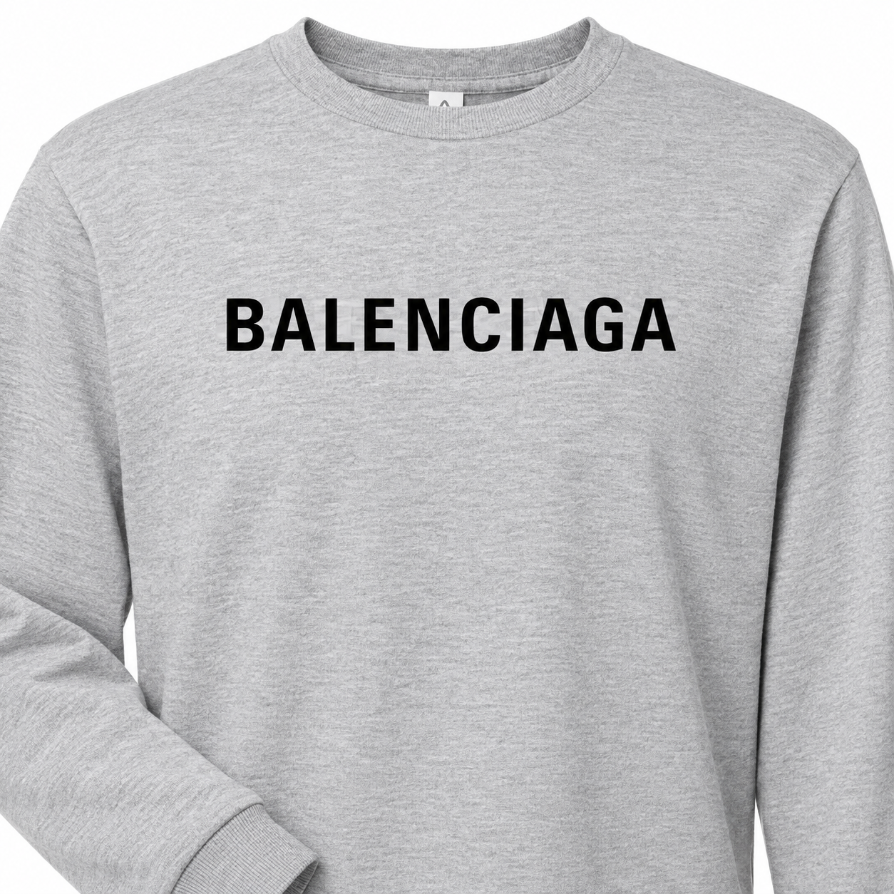Men's Balenciaga Cotton Long Sleeve T-Shirt in Grey — detail view