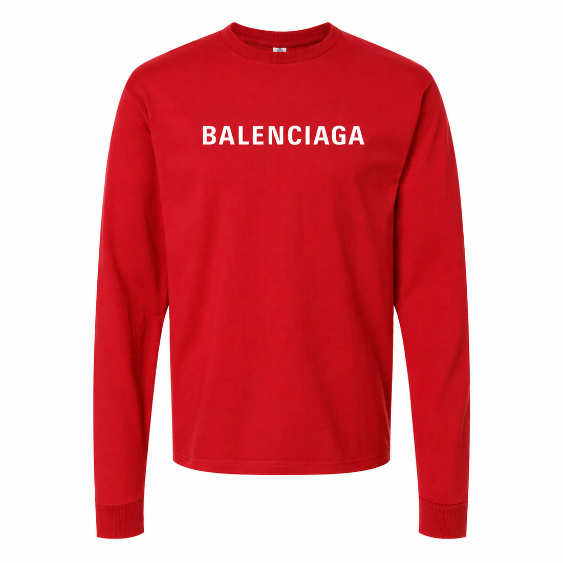 Men's Balenciaga Cotton Long Sleeve T-Shirt in Red — hero view