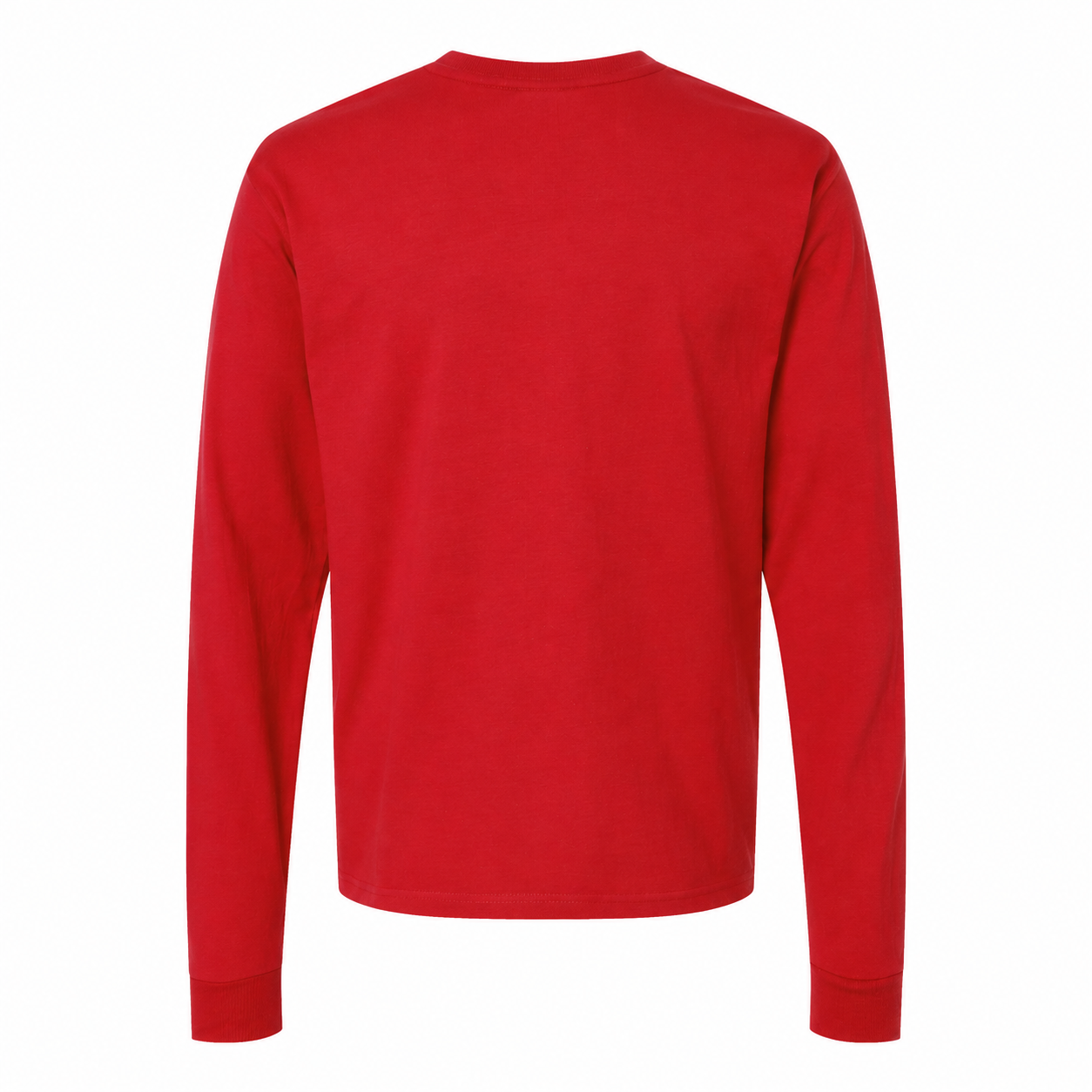 Men's Balenciaga Cotton Long Sleeve T-Shirt in Red — back view