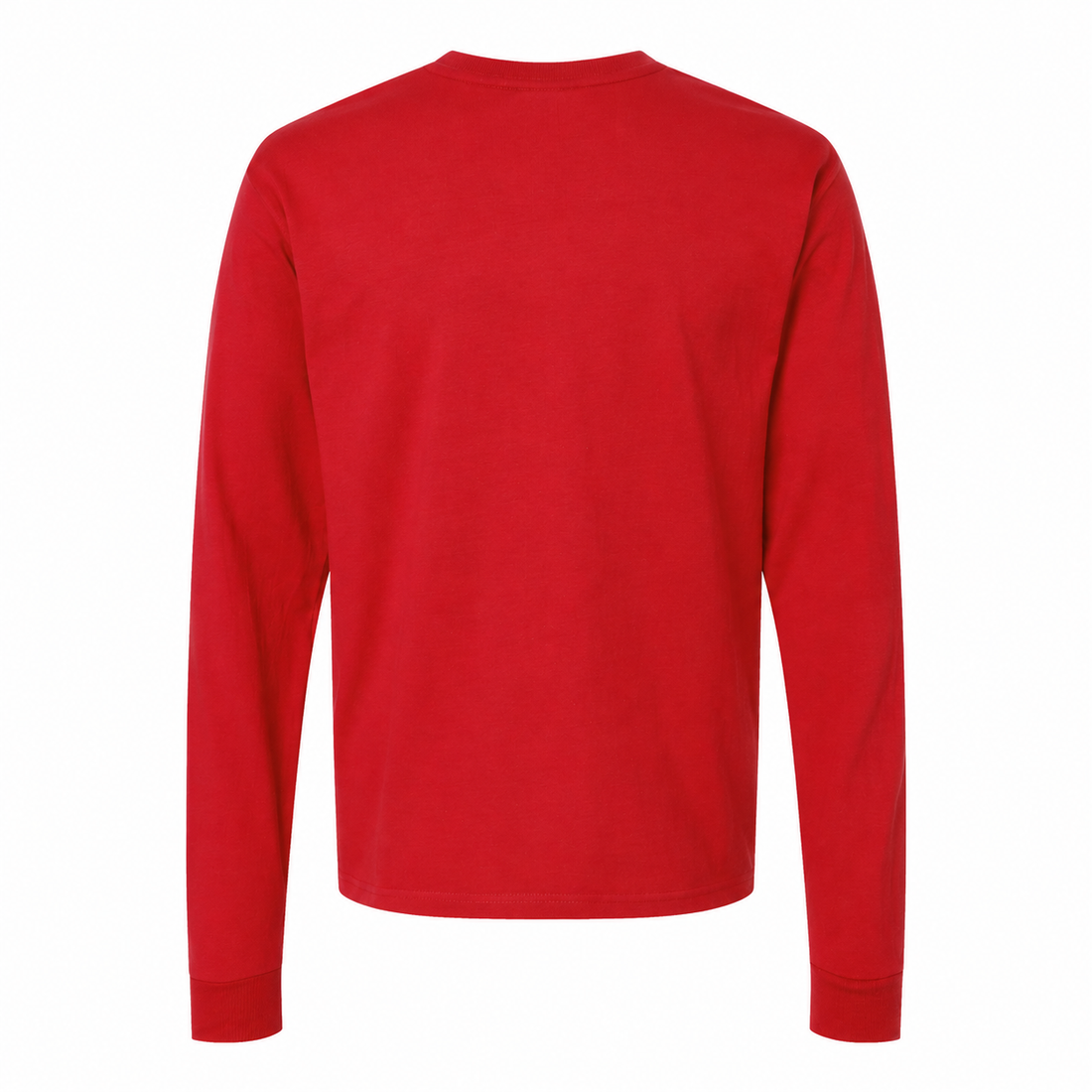 Men's Balenciaga Cotton Long Sleeve T-Shirt in Red — back view