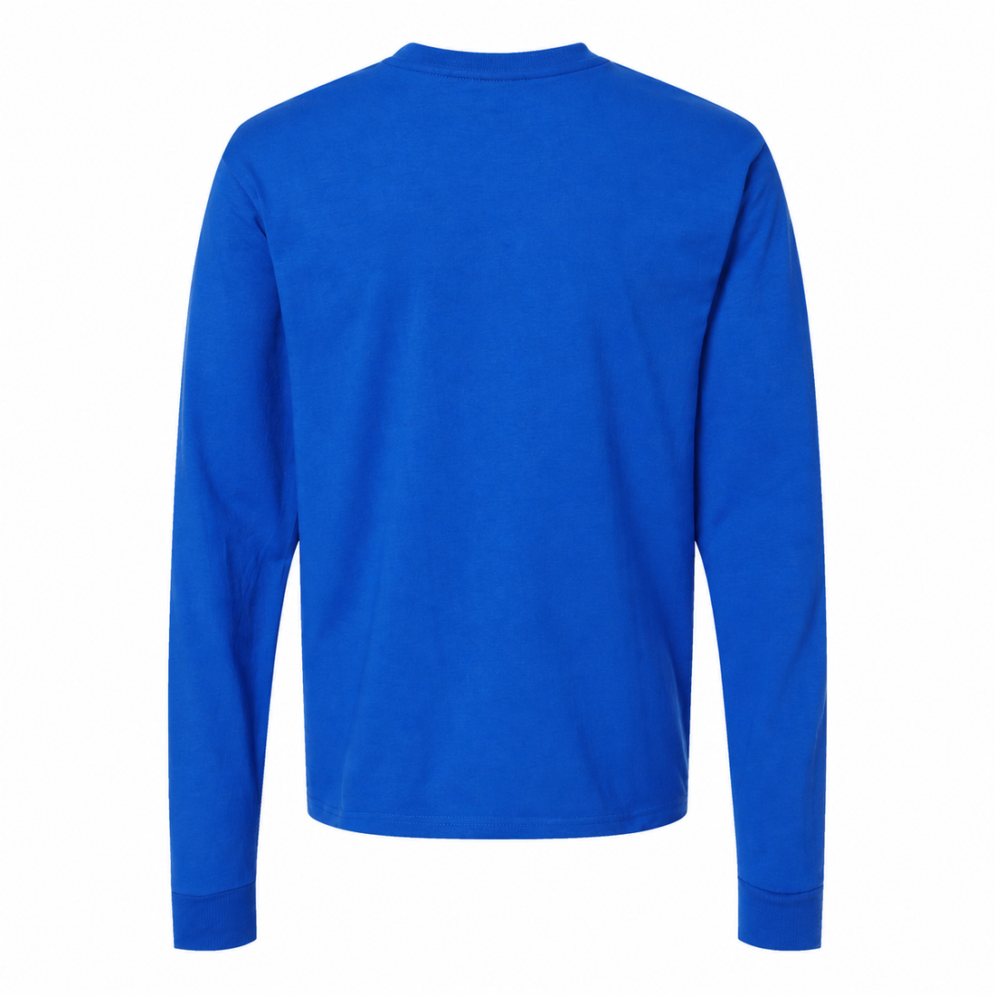 Men's Balenciaga Cotton Long Sleeve T-Shirt in Royal Blue — back view