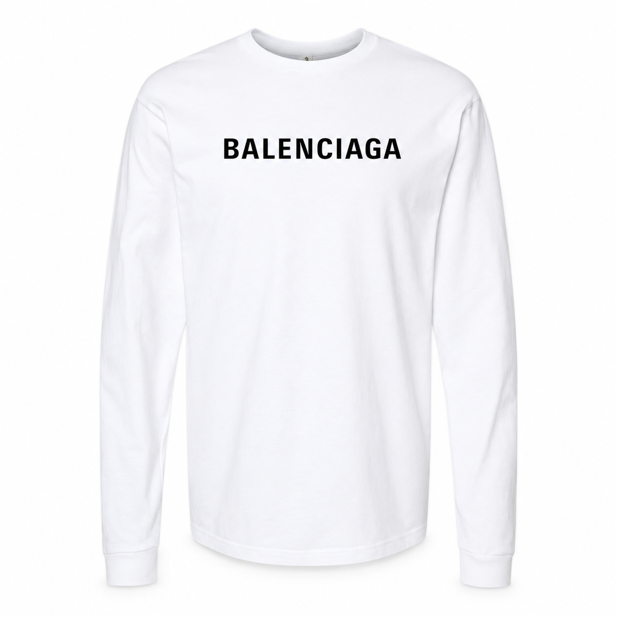 Men's Balenciaga Cotton Long Sleeve T-Shirt in White — hero view