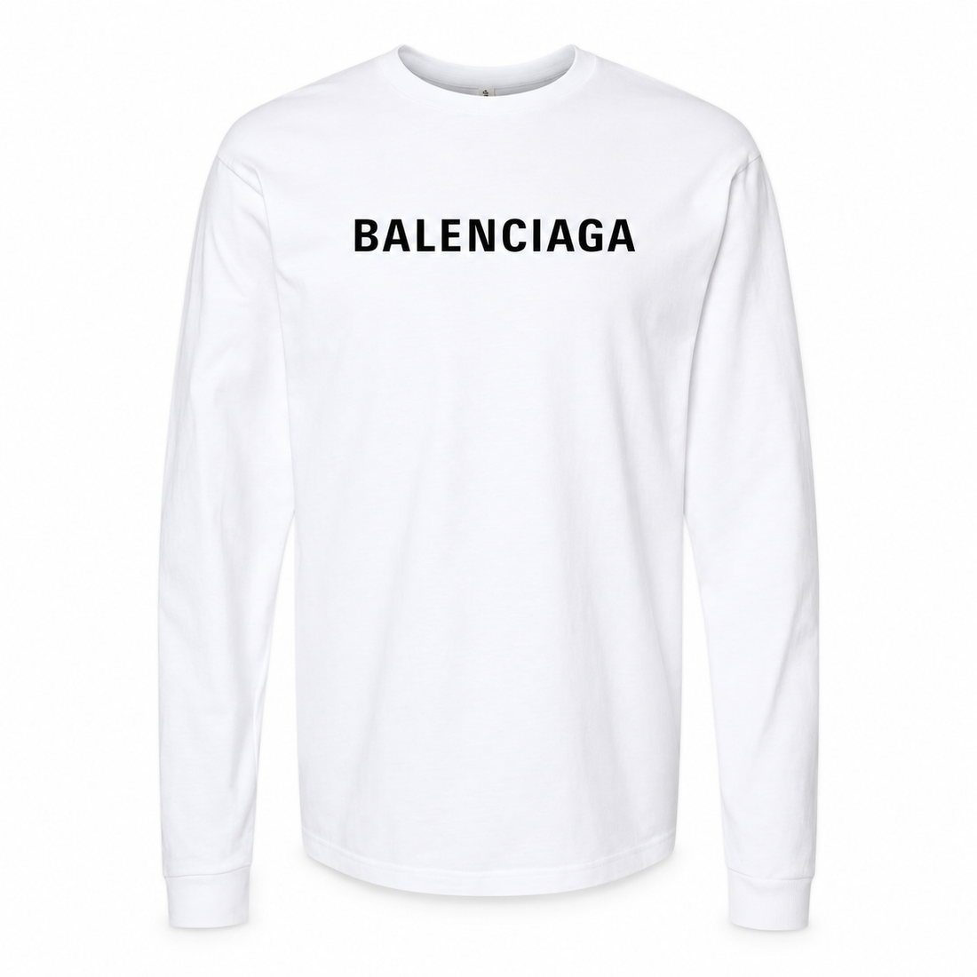 Men's Balenciaga Cotton Long Sleeve T-Shirt in White — hero view