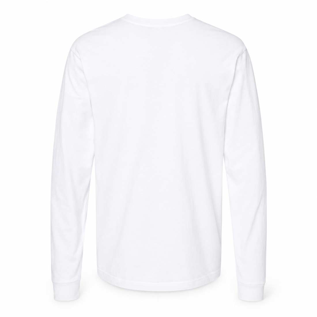 Men's Balenciaga Cotton Long Sleeve T-Shirt in White — back view