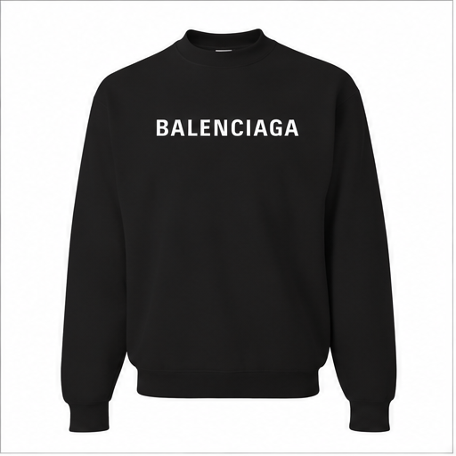 Men's Balenciaga Crewneck Sweatshirt | Color: Black | Image 1
