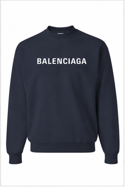 Men's Balenciaga Crewneck Sweatshirt | Color: Navy | Image 1