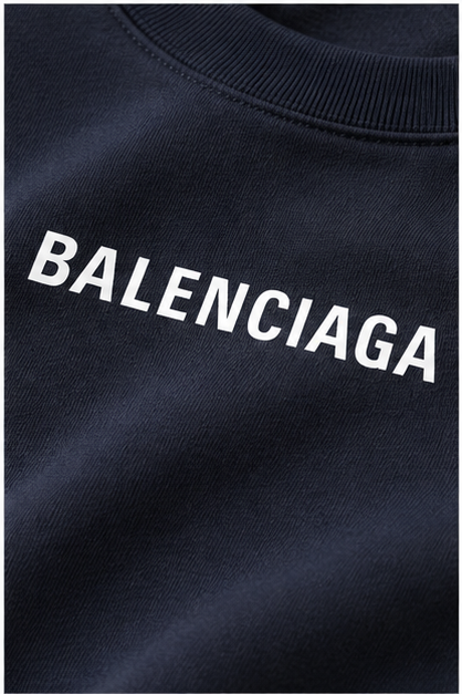 Men's Balenciaga Crewneck Sweatshirt | Color: Navy | Image 5