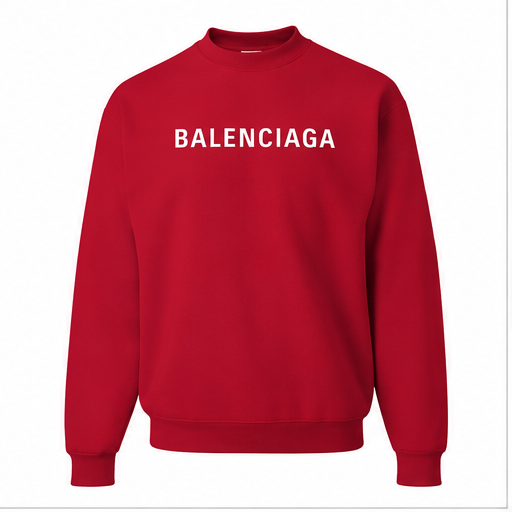 Men's Balenciaga Crewneck Sweatshirt | Color: Red | Image 1