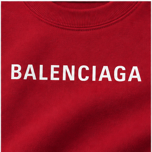 Men's Balenciaga Crewneck Sweatshirt | Color: Red | Image 5