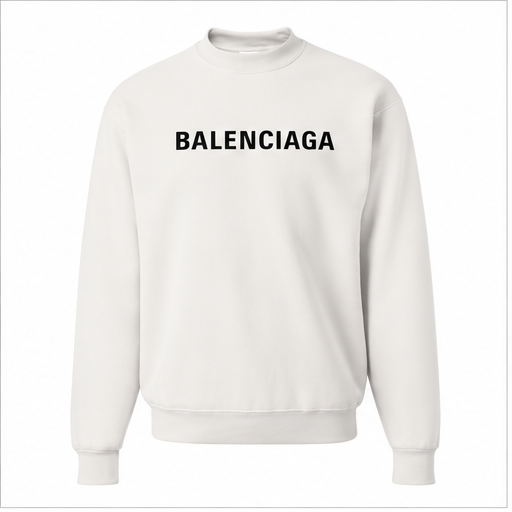 Men's Balenciaga Crewneck Sweatshirt | Color: White | Image 1