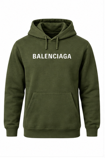 Men's Balenciaga Pullover Hoodie | Color: Army Green | Image 1
