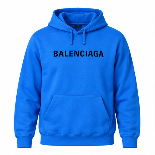 Men's Balenciaga Pullover Hoodie | Color: Azure | Image 1