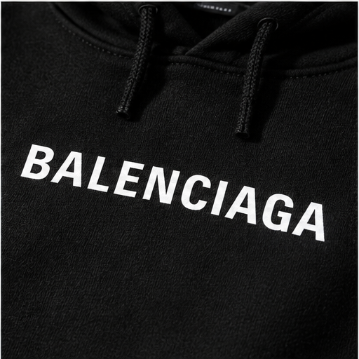 Men's Balenciaga Pullover Hoodie | Color: Black | Image 5
